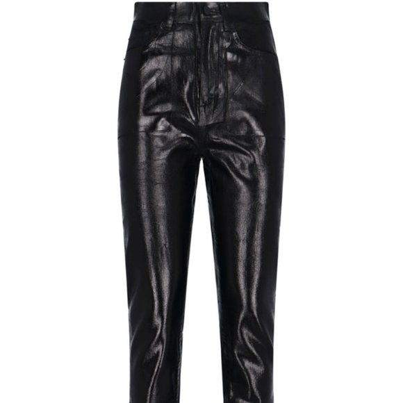Saint Laurent  High Waisted Shiny Effect Jeans - Picture 2 of 16